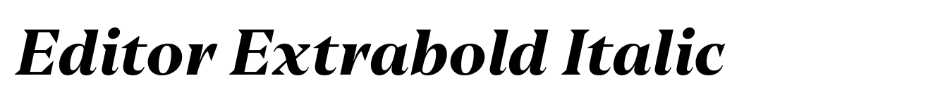 Editor Extrabold Italic